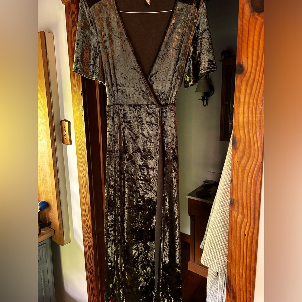 L Love green shimmer dress - size M